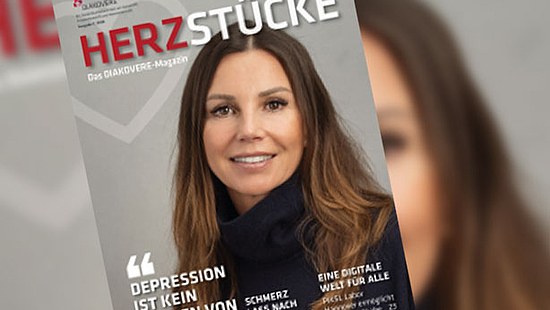 Bild zeigt das Titelbild eines Magazins mit einer Frau