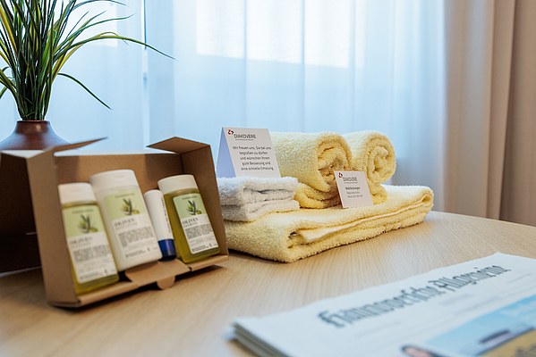 Informationsmaterial im Patientenzimmer